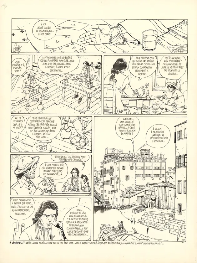 Planche noir et blanc, Giacomo C., La Dame au cœur de suie (T.3),  Griffo