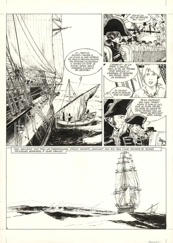 Planche noir et blanc, USS Constitution, Livre III - À terre comme en mer, justice sera faite (T.3), Franck Bonnet