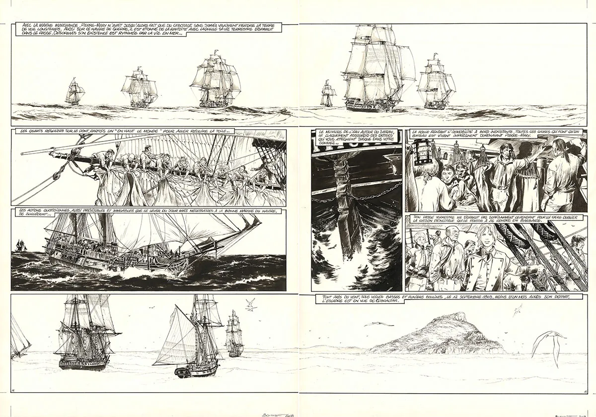Planche noir et blanc, USS Constitution, Livre I - La Justice à terre est souvent pire qu'en mer (T.1), Franck Bonnet
