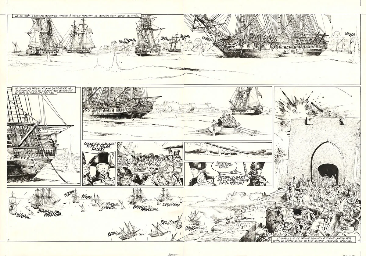 Planche noir et blanc, USS Constitution, Livre III - À terre comme en mer, justice sera faite (T.3), Franck Bonnet