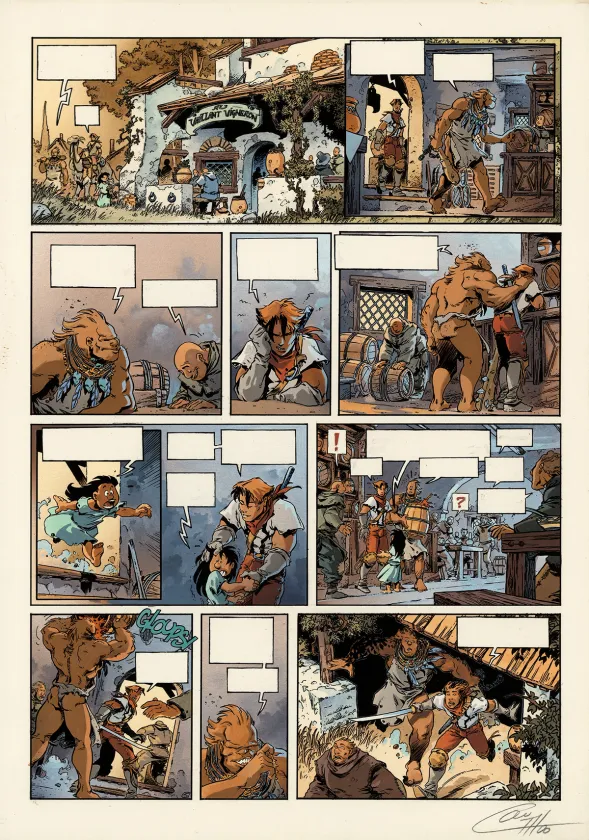 Color layout, Lanfeust des Étoiles, Un, deux ... Troy (T.1), Claude Guth