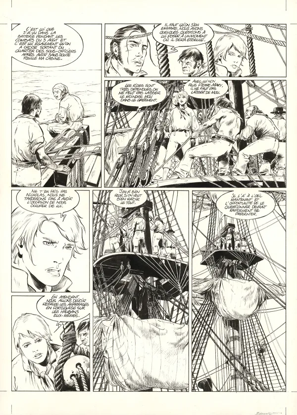 Planche noir et blanc, USS Constitution, Livre III - À terre comme en mer, justice sera faite (T.3), Franck Bonnet