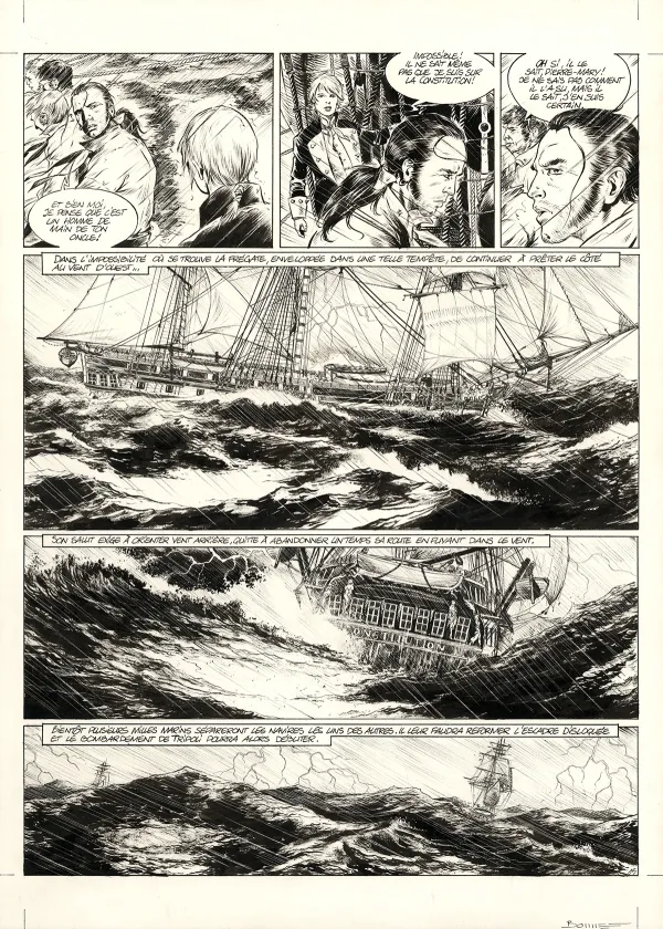 Planche noir et blanc, USS Constitution, Livre III - À terre comme en mer, justice sera faite (T.3), Franck Bonnet