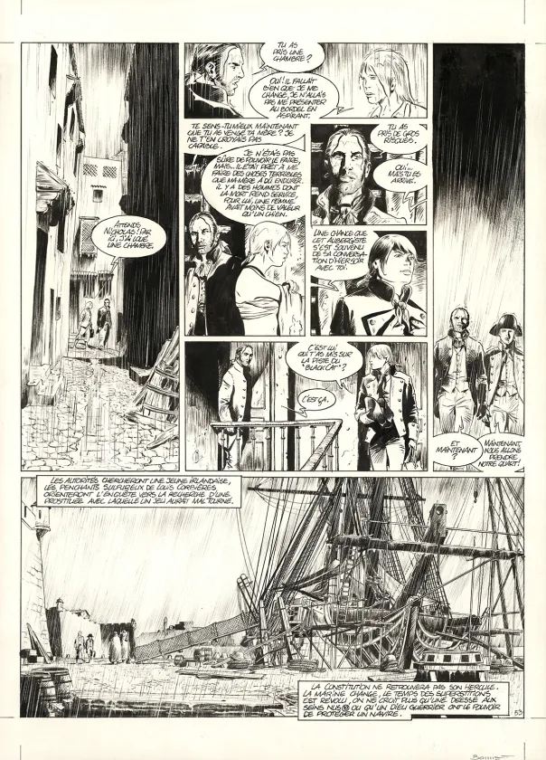 Planche noir et blanc, USS Constitution, Livre III - À terre comme en mer, justice sera faite (T.3), Franck Bonnet