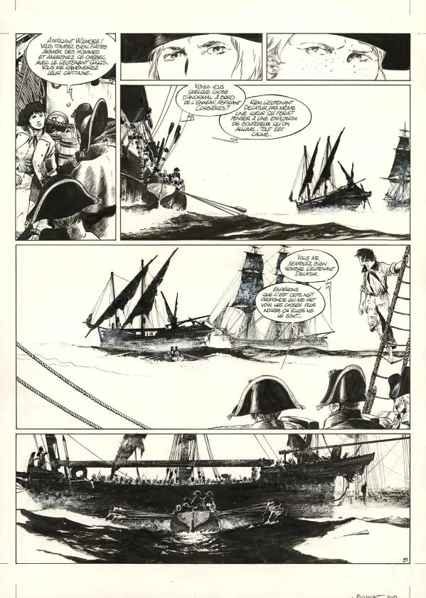 Planche noir et blanc, USS Constitution, Livre I - La Justice à terre est souvent pire qu'en mer (T.1), Franck Bonnet
