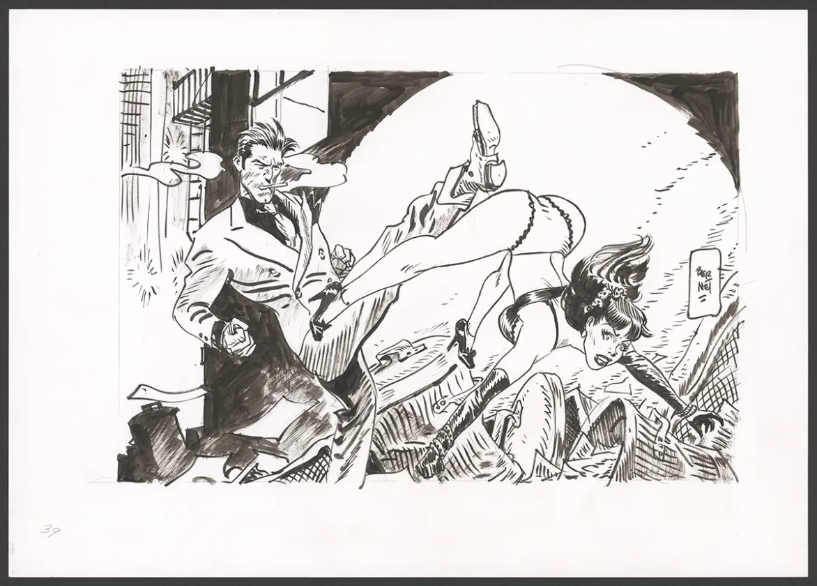 Illustration noir et blanc, Jordi Bernet