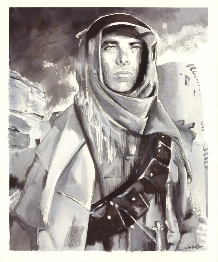 Illustration noir et blanc, Les Enfants du ciel, Bernard Vrancken