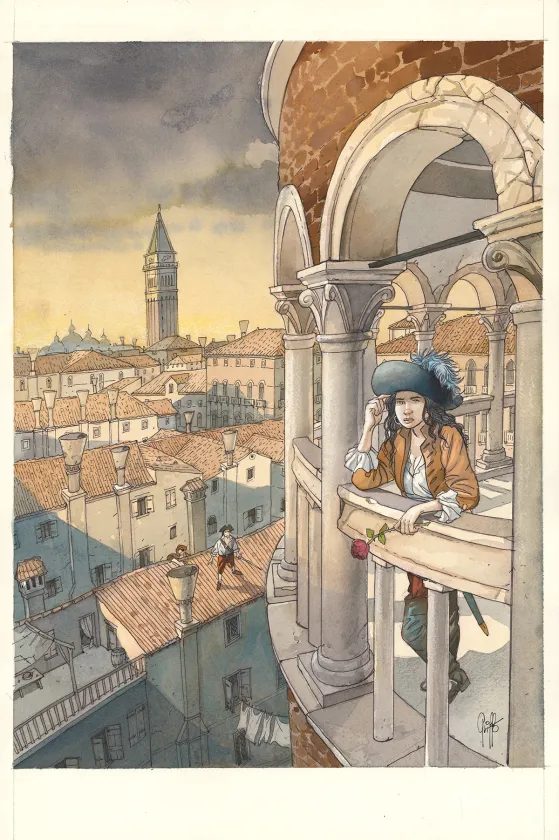 Colored illustration, Giacomo C.,  Griffo