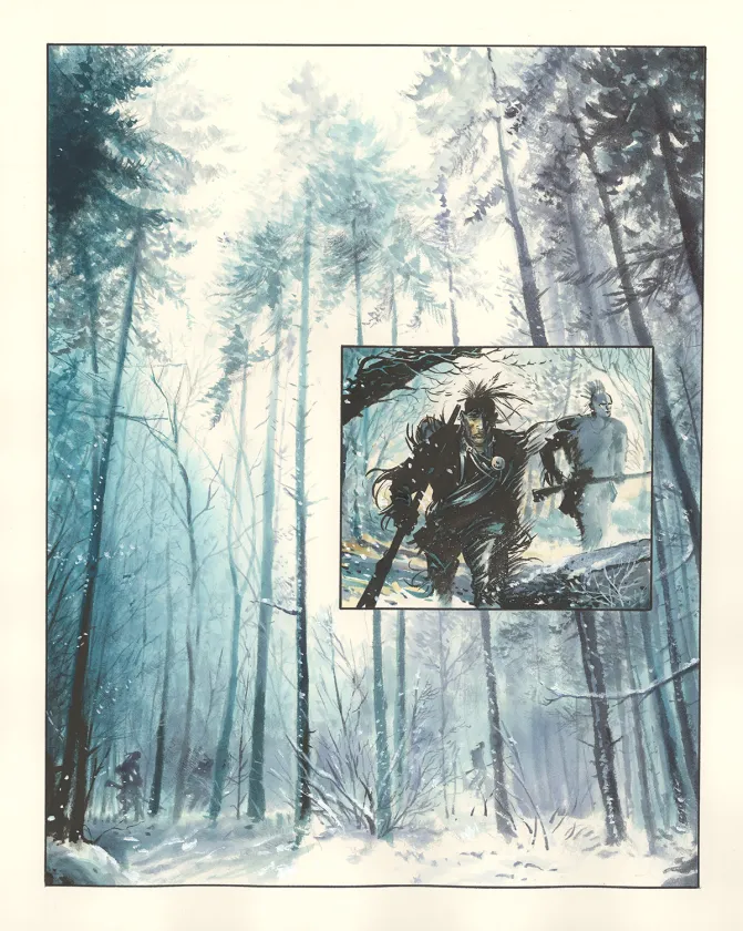 Colored original page, Nouvelle France, Bernard Vrancken