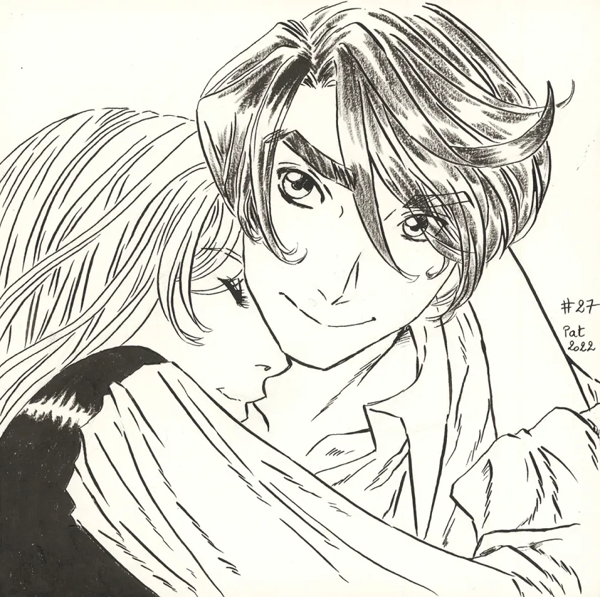Illustration noir et blanc, La Rose écarlate , Patricia  Lyfoung 