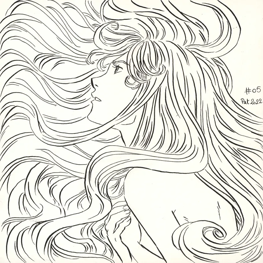 Illustration noir et blanc, La Rose écarlate , Patricia  Lyfoung 