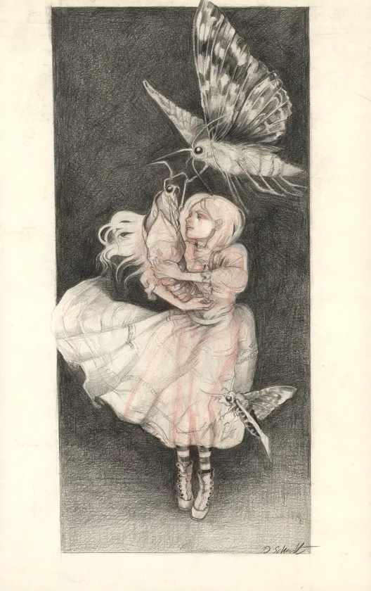 Black and white illustration, Daria Schmitt