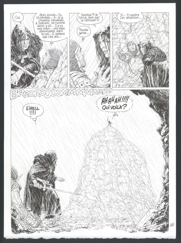 Black and white original page, Complainte des Landes Perdues, La Fée Sanctus (T.7), Philippe Delaby