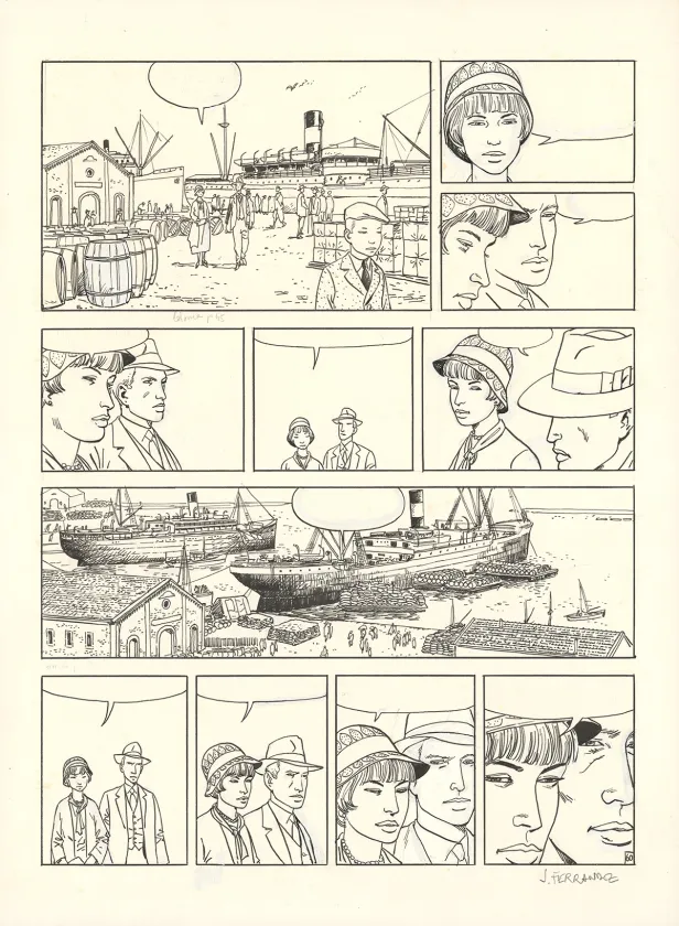 Colored original page, Jacques Ferrandez