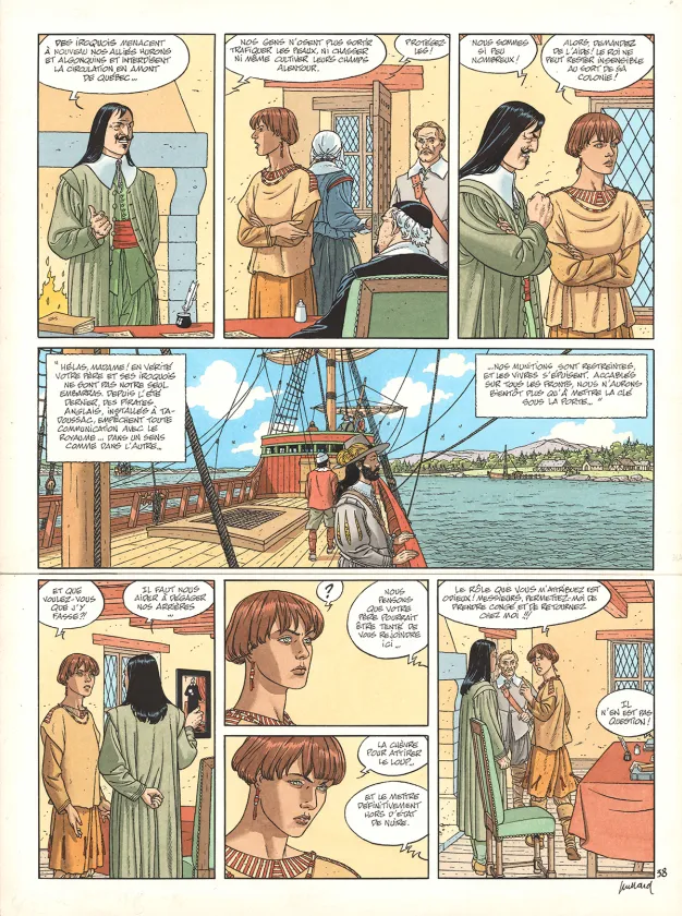 Planche couleur, Plume aux Vents, Beau-Ténébreux (T.3), André Juillard