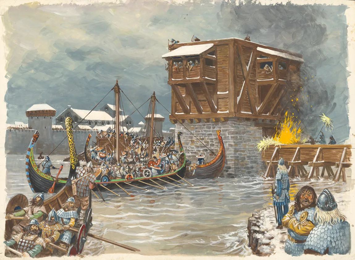 Illustration couleur, La Vie privée des Hommes, Au Temps des Vikings (T.15), Pierre Joubert
