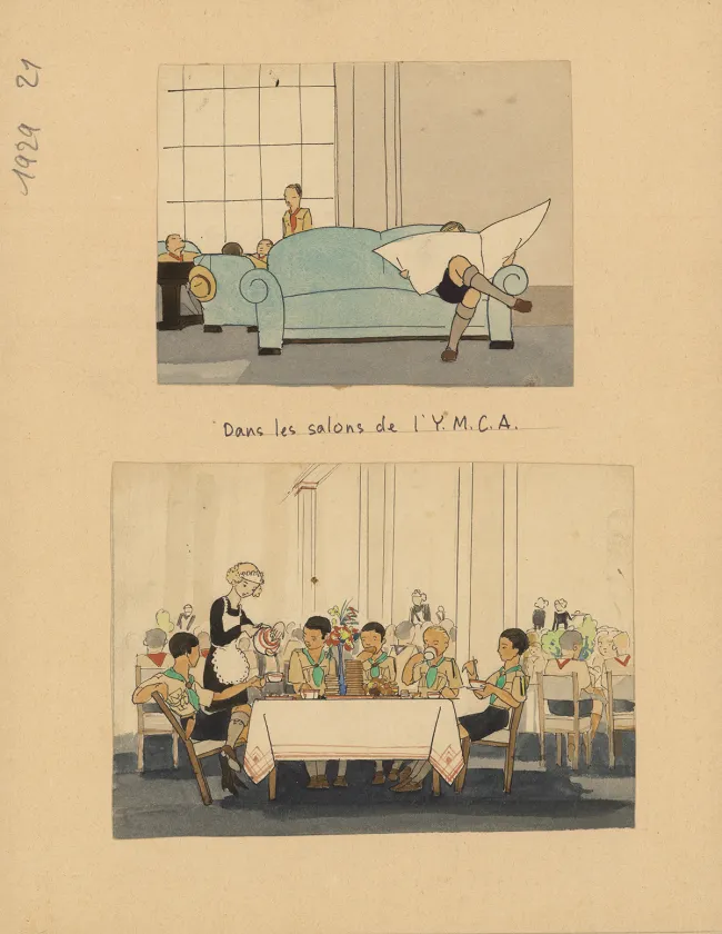 Illustration couleur, Du temps que j'étais "Boiscout", Pierre Joubert