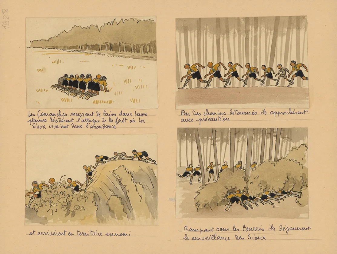 Illustration couleur, Du temps que j'étais "Boiscout", Pierre Joubert