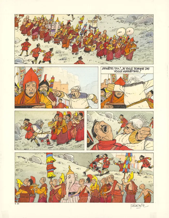 Colored original page, Les Chevaux du vent, Seconde partie, Jean-Claude Fournier