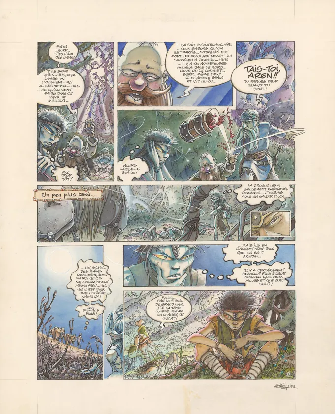 Colored original page, Légendes des Contrées oubliées, La Saison des cendres (T.1), Thierry Ségur