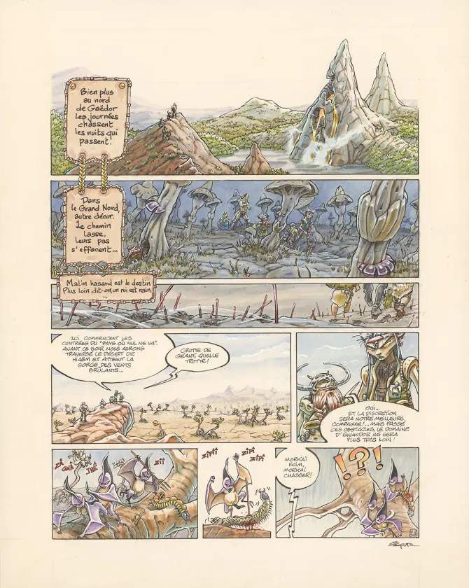 Colored original page, Légendes des Contrées oubliées, La Saison des cendres (T.1), Thierry Ségur