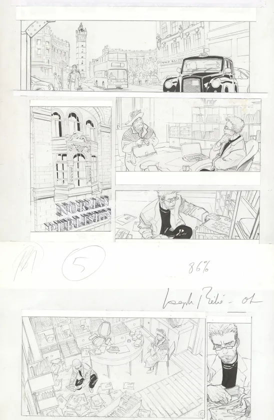 Black and white original page, Joseph Béhé (Griesmar)