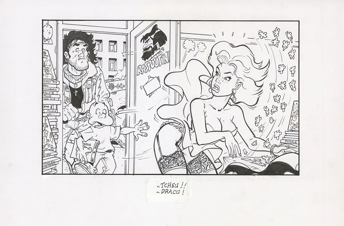 Illustration noir et blanc, Tatiana K., Félix Meynet