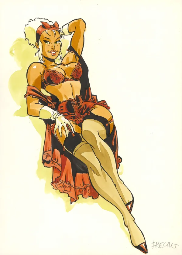 Illustration noir et blanc, Tatiana K., Félix Meynet