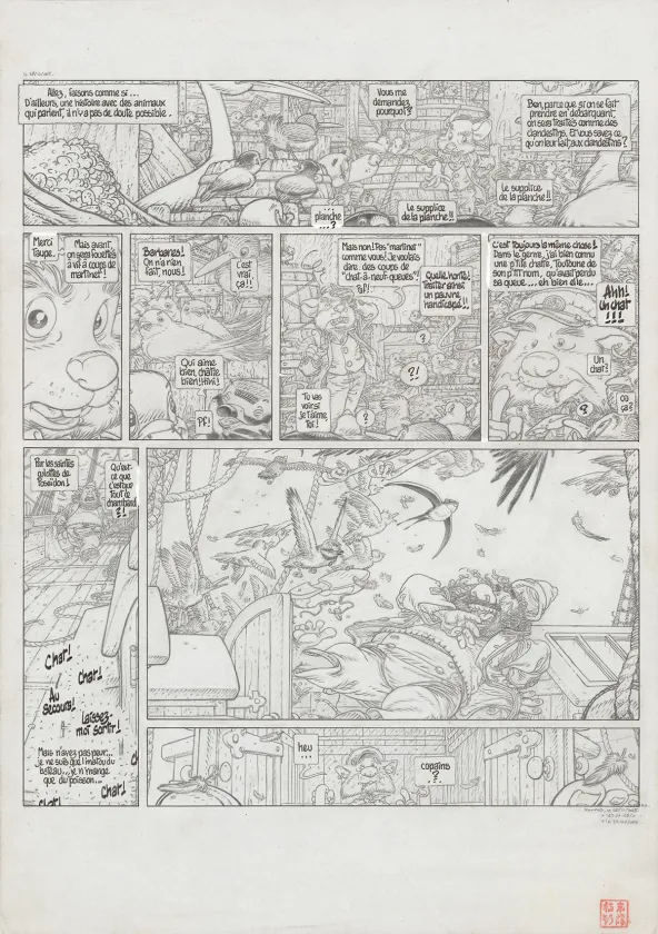 Planche noir et blanc, Le Vent dans les Sables , Étranges Etrangers (T.2), Michel Plessix