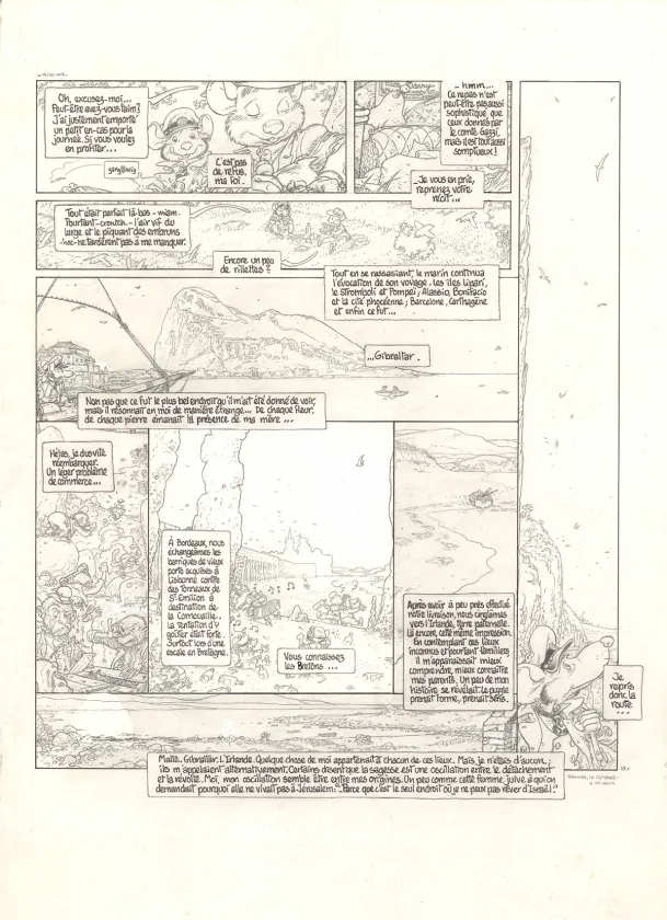 Planche noir et blanc, Le Vent dans les Saules , Le Bois Sauvage (T.1), Michel Plessix