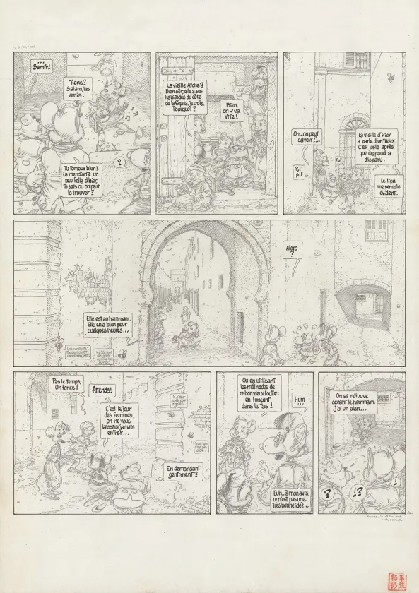 Planche noir et blanc, Le Vent dans les Sables , La Tentation du Désert (T.3), Michel Plessix
