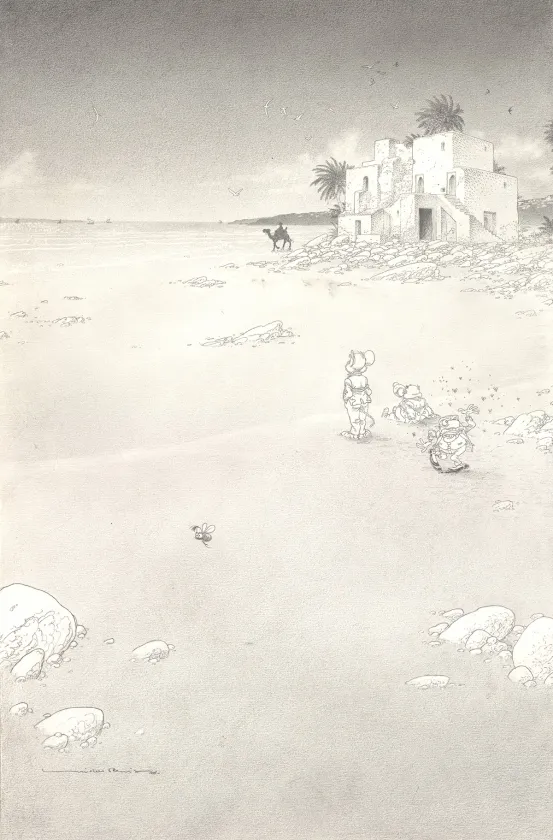 Couverture, Le Vent dans les Sables , Les Crayons I, Michel Plessix