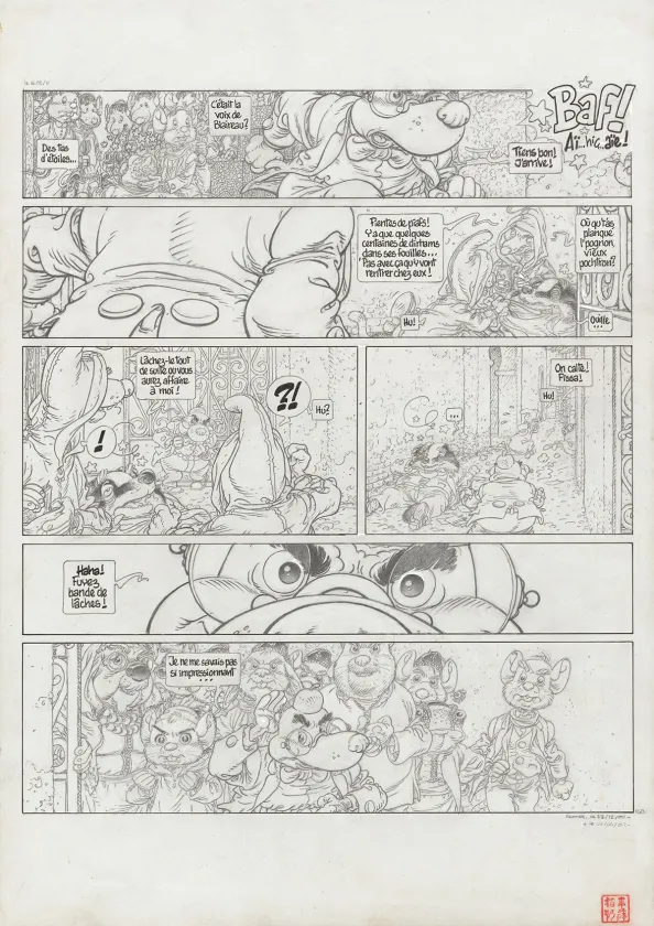 Black and white original page, Le Vent dans les Sables , Du Souk dans la Casbah (T.5), Michel Plessix