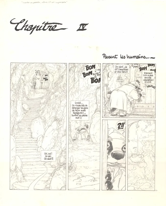 Planche noir et blanc, Le Vent dans les Saules , Michel Plessix