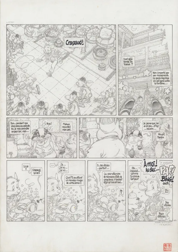 Black and white original page, Le Vent dans les Sables , Du Souk dans la Casbah (T.5), Michel Plessix