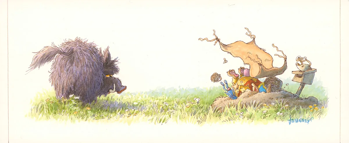 Colored illustration, La Famille Passiflore , L'Omelette géante , Loïc Jouannigot