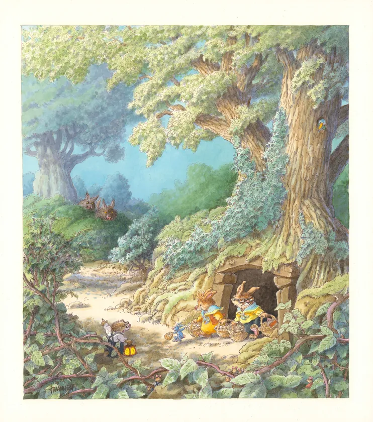 Illustration couleur, La Famille Passiflore , L'Omelette géante , Loïc Jouannigot