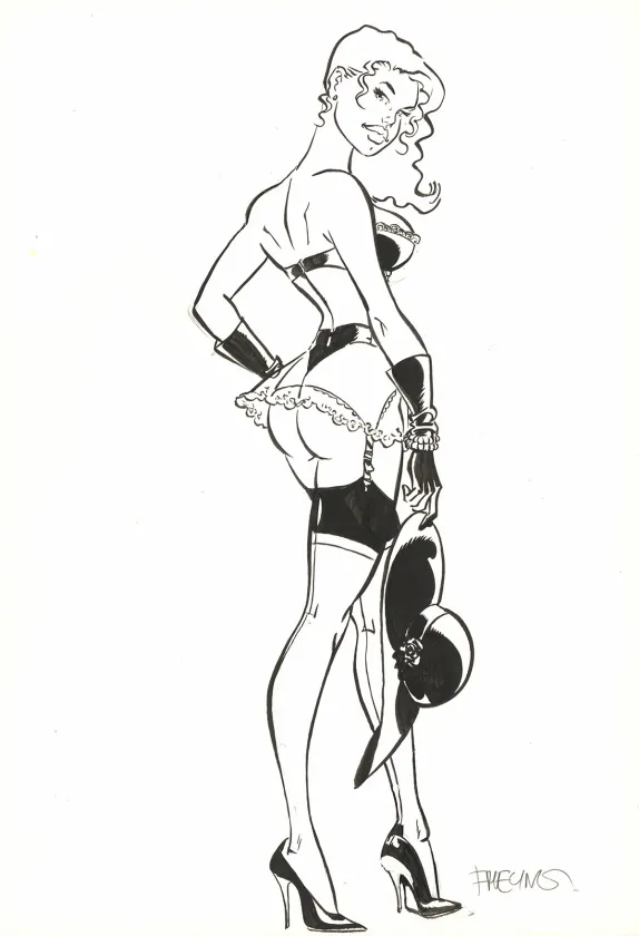Illustration noir et blanc, Tatiana K., Félix Meynet