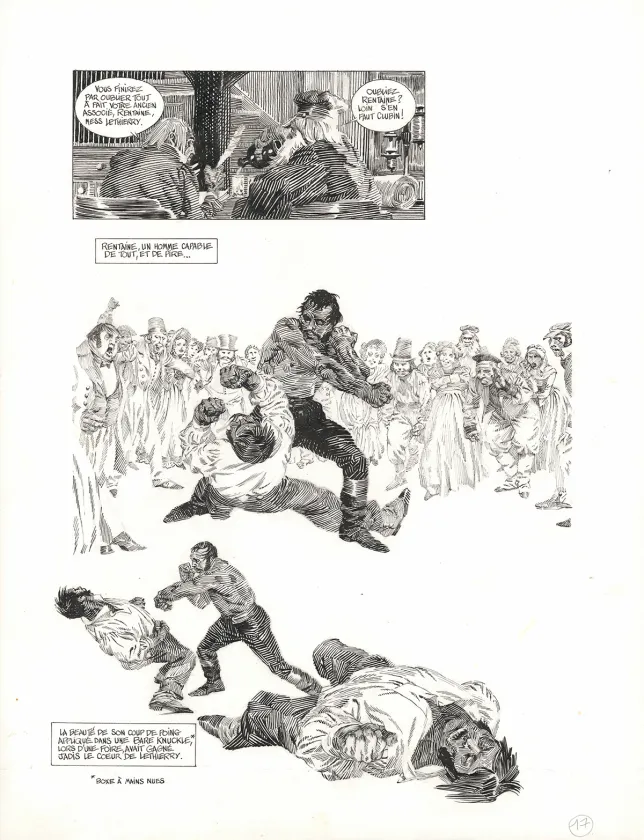Planche noir et blanc, Les Travailleurs de la mer, Michel Durand