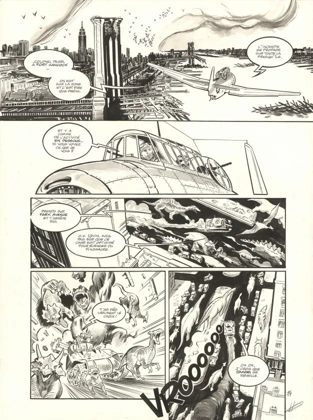 Planche noir et blanc, The Kong Crew, Central Dark (T.3), Eric Herenguel