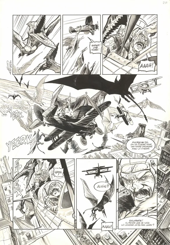 Planche noir et blanc, The Kong Crew, Hudson Megalodon (T.2), Eric Herenguel