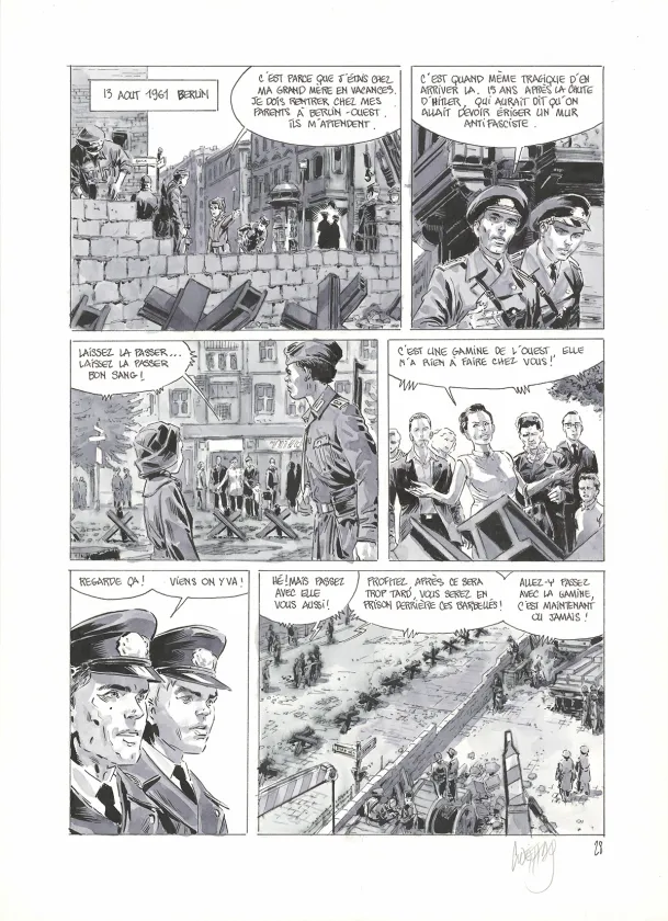 Planche noir et blanc, La Patrie des frères Werner, Sébastien Goethals