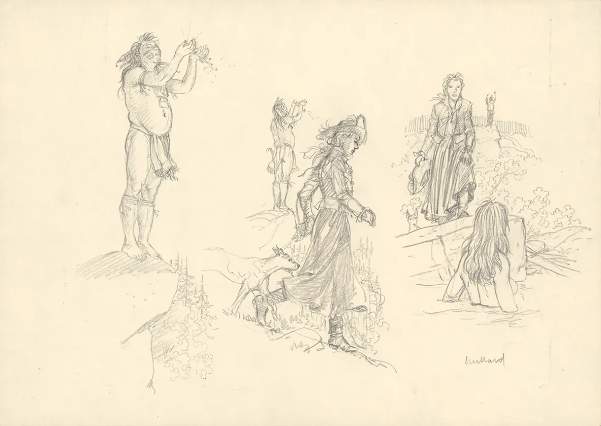 Sketch, Plume aux Vents, L'Oiseau-Tonnerre (T.2), André Juillard
