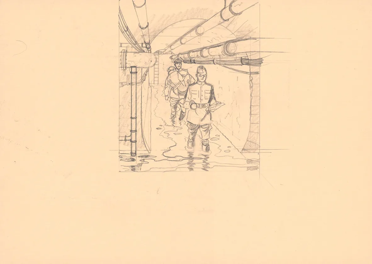 Projet de couverture, Blake et Mortimer, La Machination Voronov (T.14), André Juillard