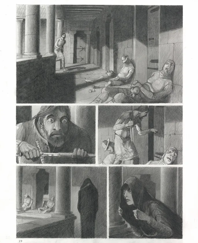 Planche noir et blanc, Macbeth, Paul & Gaëtan Brizzi