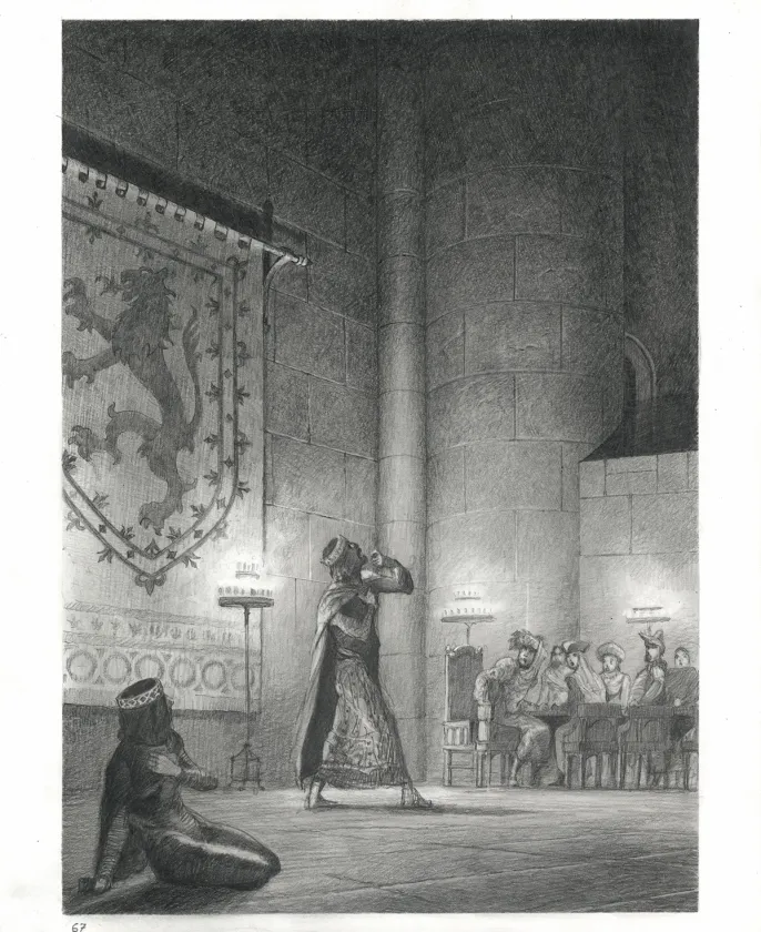 Black and white original page, Macbeth, Paul & Gaëtan Brizzi