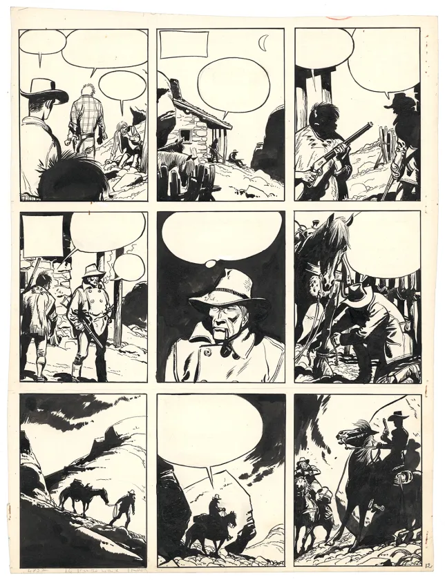 Planche noir et blanc, Jerry Spring, La Piste du Grand Nord (T.6),  Jijé