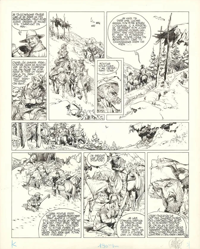 Black and white original page, Jonathan Cartland, Les Survivants de l'Ombre (T.8), Michel Blanc-Dumont