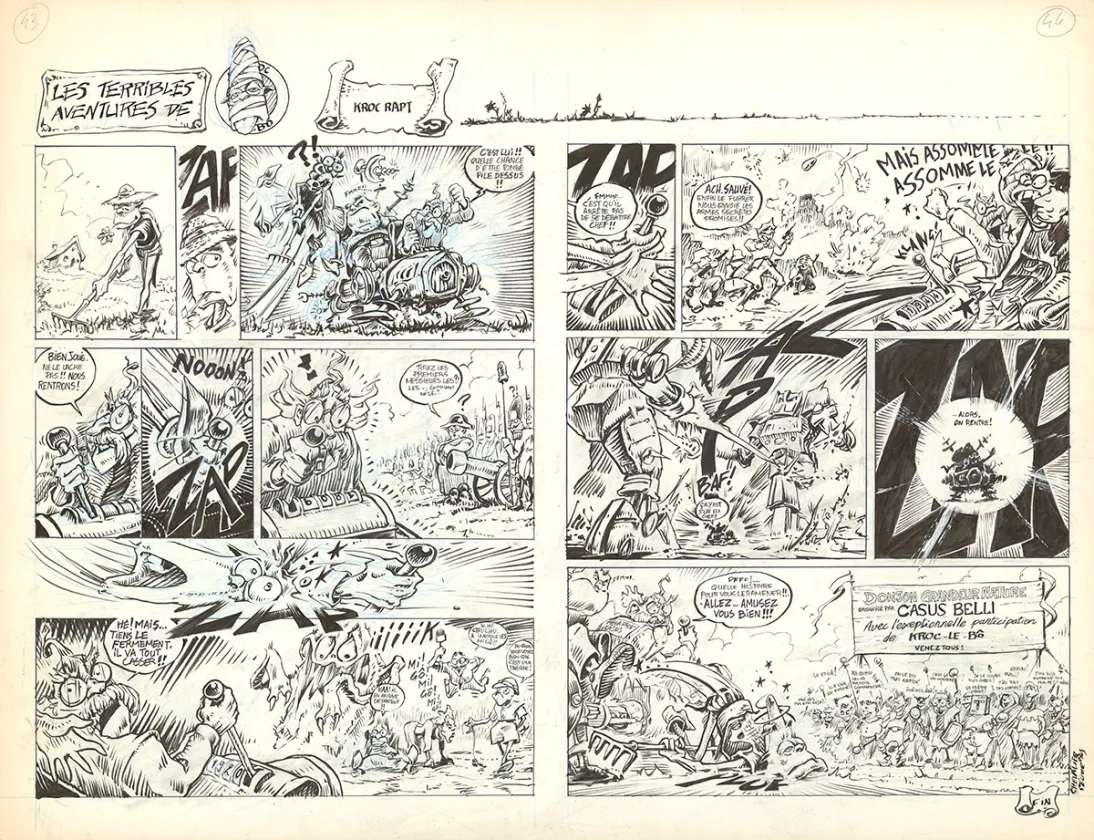 Planche noir et blanc, Kroc le bô, Kroc le bô, Thierry Ségur