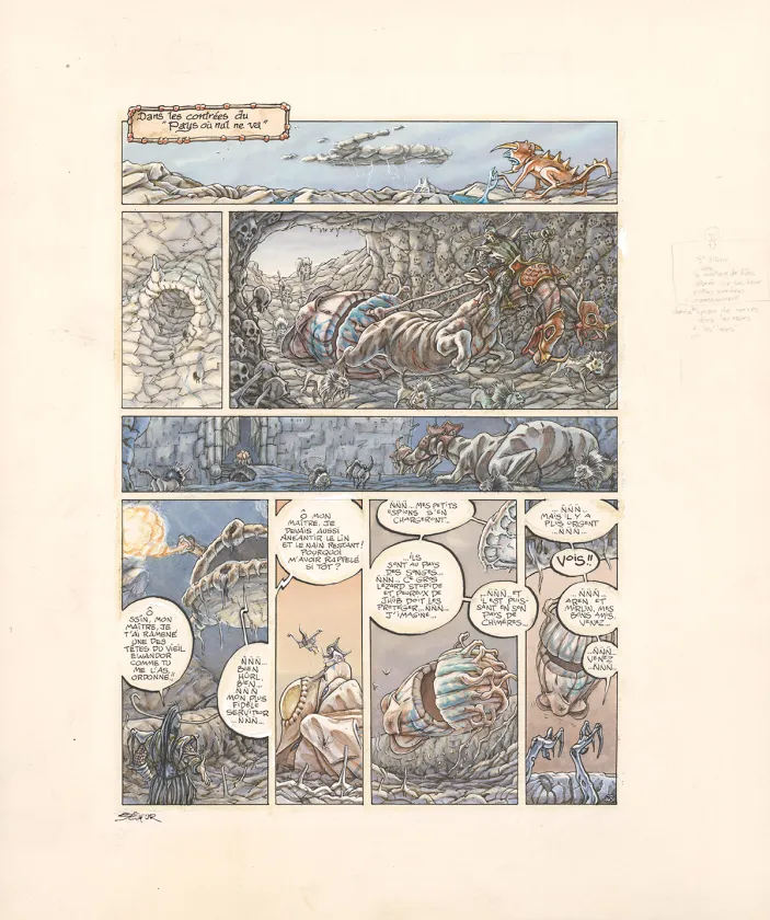 Colored original page, Légendes des Contrées oubliées, Le Sang des rois (T.3), Thierry Ségur
